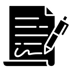 Contract  Icon Element For Design