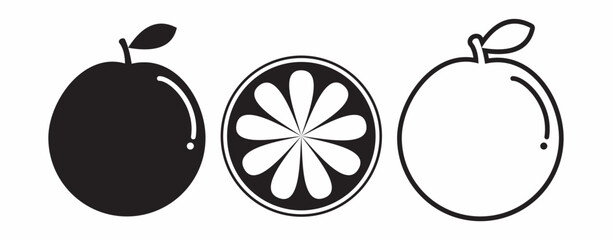 Fresh vector orange Fruit icon