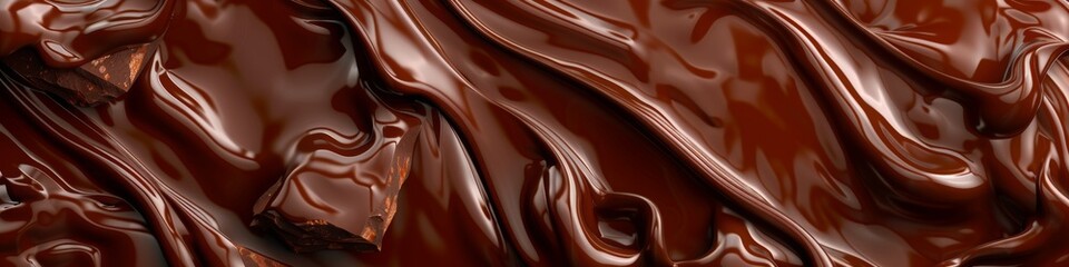 A seamless pattern of chocolate liquid texture, showcasing the intricate swirls and textures...