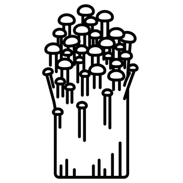 enokitake line icon
