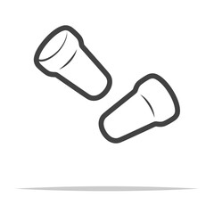 Earplugs hearing protection icon transparent vector isolated
