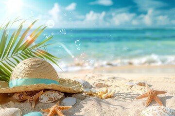 Serene beach dunes with sparkling ocean in the background