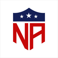 Patriotic NA Logo Design. Letter NA Patriotic American Logo Design for Political Campaign and any USA Event.