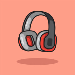 Vector illustration Headphone. Vector design Headphones. Sound Headphone 
Cartoon design illustration and icon for website, digital and print