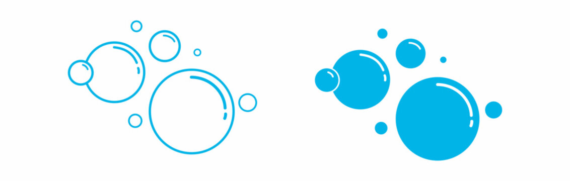 Flat design bubble soap vector icon