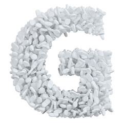 Alphabet made of white pills, letter A