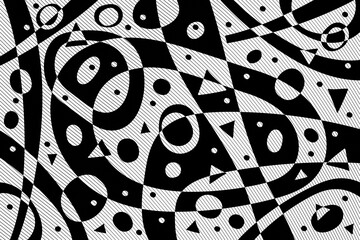 Abstract geometric shapes. Black and white creative trendy poster design.