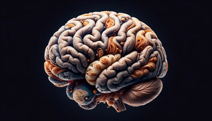 Human Brain, Intricate Anatomy and Textures, Concept