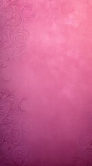 Magenta soft pastel color background parchment with a thin barely noticeable floral ornament, wallpaper copy space, vintage design blank 