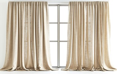 Textured Curtain Adds Comfort to Living Room, Generative ai.