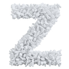 Fototapeta premium Alphabet made of white pills, letter A