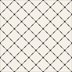 Minimalist Seamless Patterns. Geometric Textures in Black and White