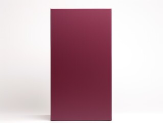 Maroon tall product box copy space is isolated against a white background for ad advertising sale alert or news blank copyspace for design text photo 