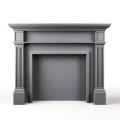 Fireplace mantel gray