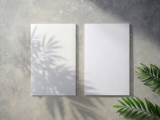 blank paper on a wooden background generative ai