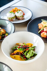 gourmet set in the restaurant