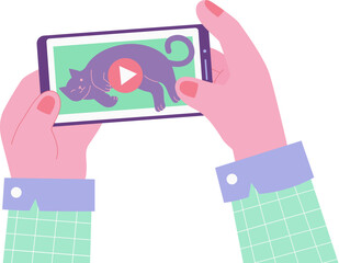 Playing the video of cat