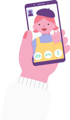 Having a video call on phone