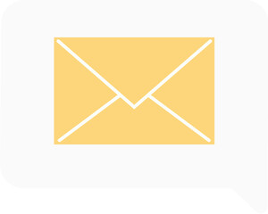 Yellow mail icon in speech bubble