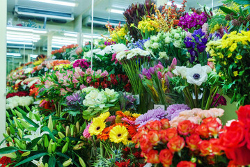 nice flowers in the flower shop