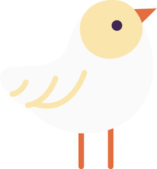 Cartoon little chicken in flat design