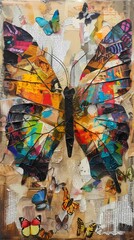 Butterfly Collage. Art Combination
