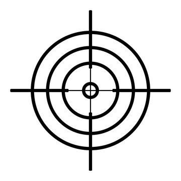 Ziel im Fadenkreuz - Illustration schwarz 