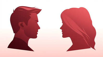 Diverse Male and Female Avatar Profiles Connecting in Digital Network Illustration