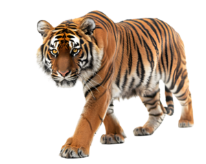 Red tiger Isolated on Transparent Background