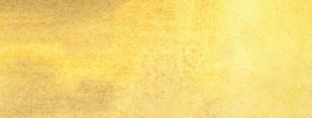 Abstract art background light yellow colors. Watercolor painting on canvas with soft golden gradient.