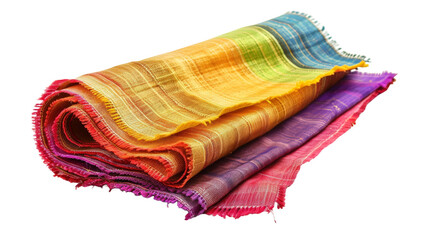 Handloom Textile on transparent background