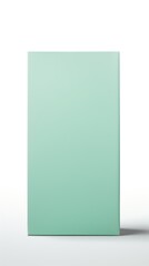Mint Green tall product box copy space is isolated against a white background for ad advertising sale alert or news blank copyspace for design text photo 