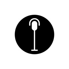 Microphone icon vector. mic illustration sign. Karaoke symbol. Audio logo.