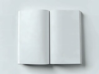 Professional White Glossy Blank Book Cover Mockup on White Background