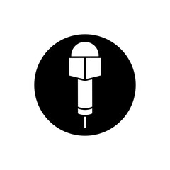 Microphone icon vector. mic illustration sign. Karaoke symbol. Audio logo.