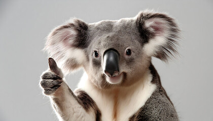 Cheerful Koala Giving Thumbs Up