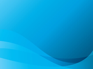 グラデーションの曲線が重なるアブストラクト背景イラスト（青）