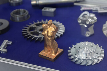 Models object of a large industrial part printed on a 3D printer from metal