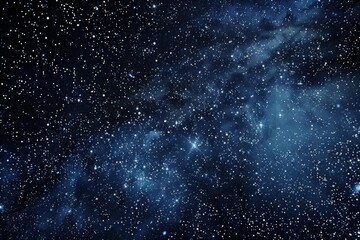 Fototapeta premium Night sky filled with stars, presented on a 2D canvas, where the simplicity of the cosmos is highlighted through minimalistic design