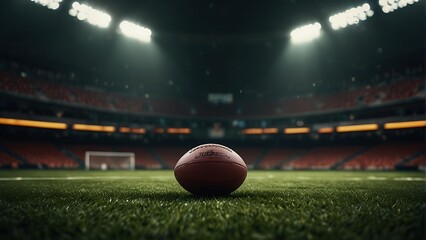 soccer field with a goal Game Day Excitement Football Stadium Lights 
