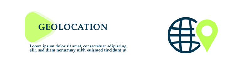 Geolocation icon on vector illustration concept. For background presentation, infographics, promotion or web banner graphics. 