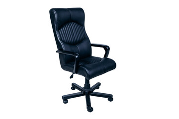 a black office chair with arms