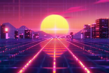 Dynamic animation composed of tiny, pixelated squares, reminiscent of classic video games. Play with the limitations of the pixel art style while creating a visually engaging and nostalgic experience