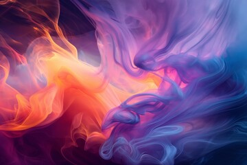 Colorful, vibrant, and dynamic abstract background with vivid swirling motion and fluid gradient...