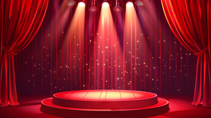 Circus cartoon stage