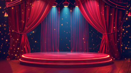 Circus cartoon stage