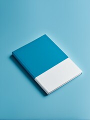 book on blue background