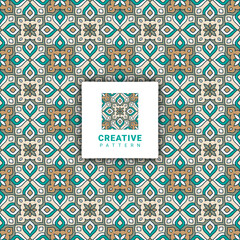 green traditional turkish colorful embroidery tiles thai fabric textile seamless pattern carpet design