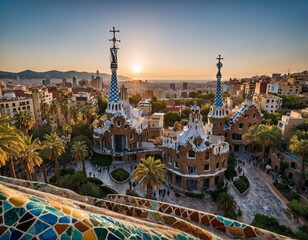 Marvel at the picturesque skyline of Barcelona, where historic landmarks such as the Sagrada...