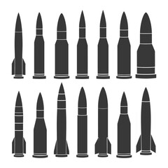 Silhouette bullets black color only